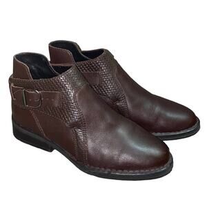 Double H Boots Leather Boots Buckle Booties 7M